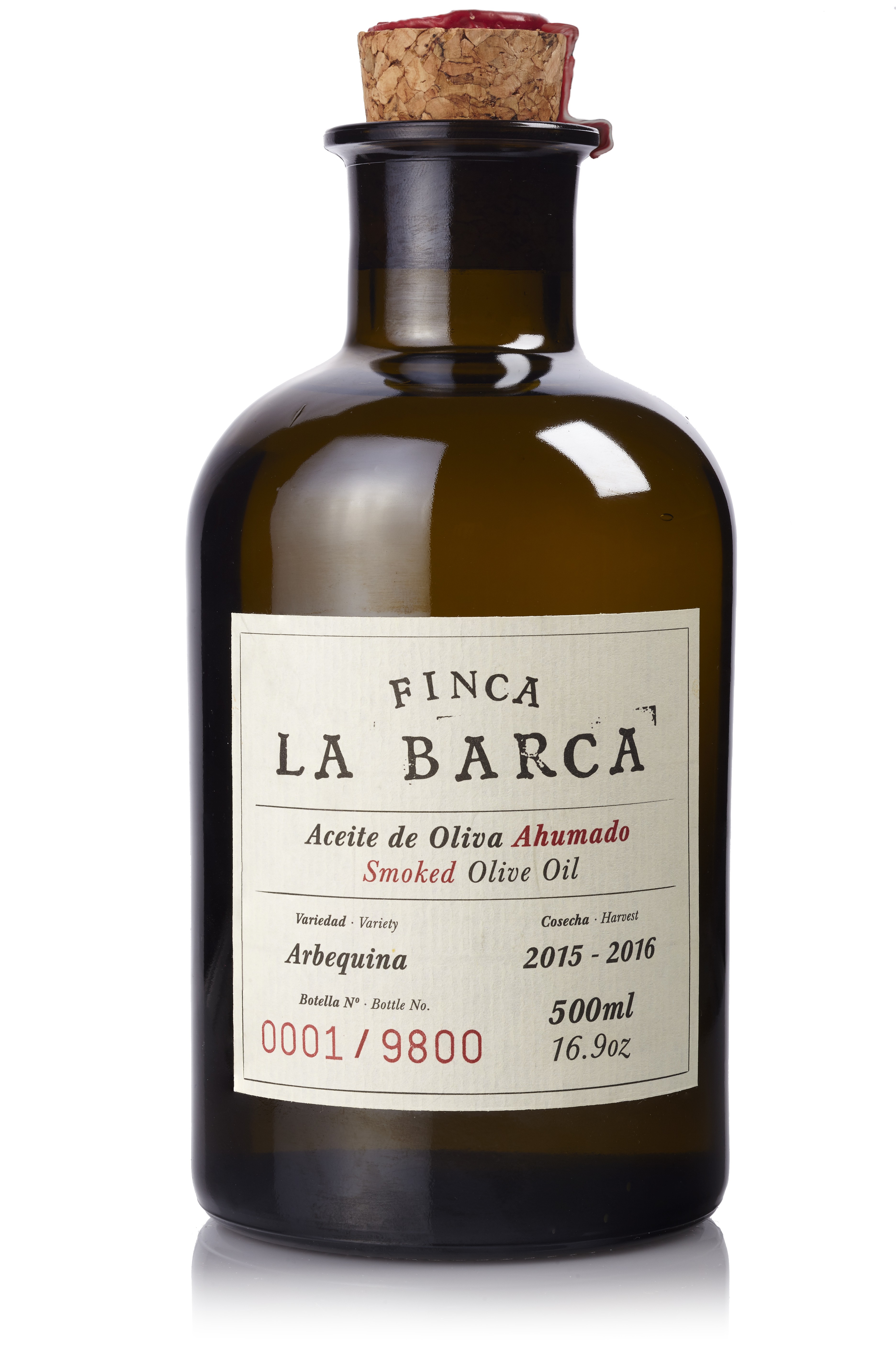 Aceite de Oliva Ahumado "Finca La Barca" botella 500 ml.