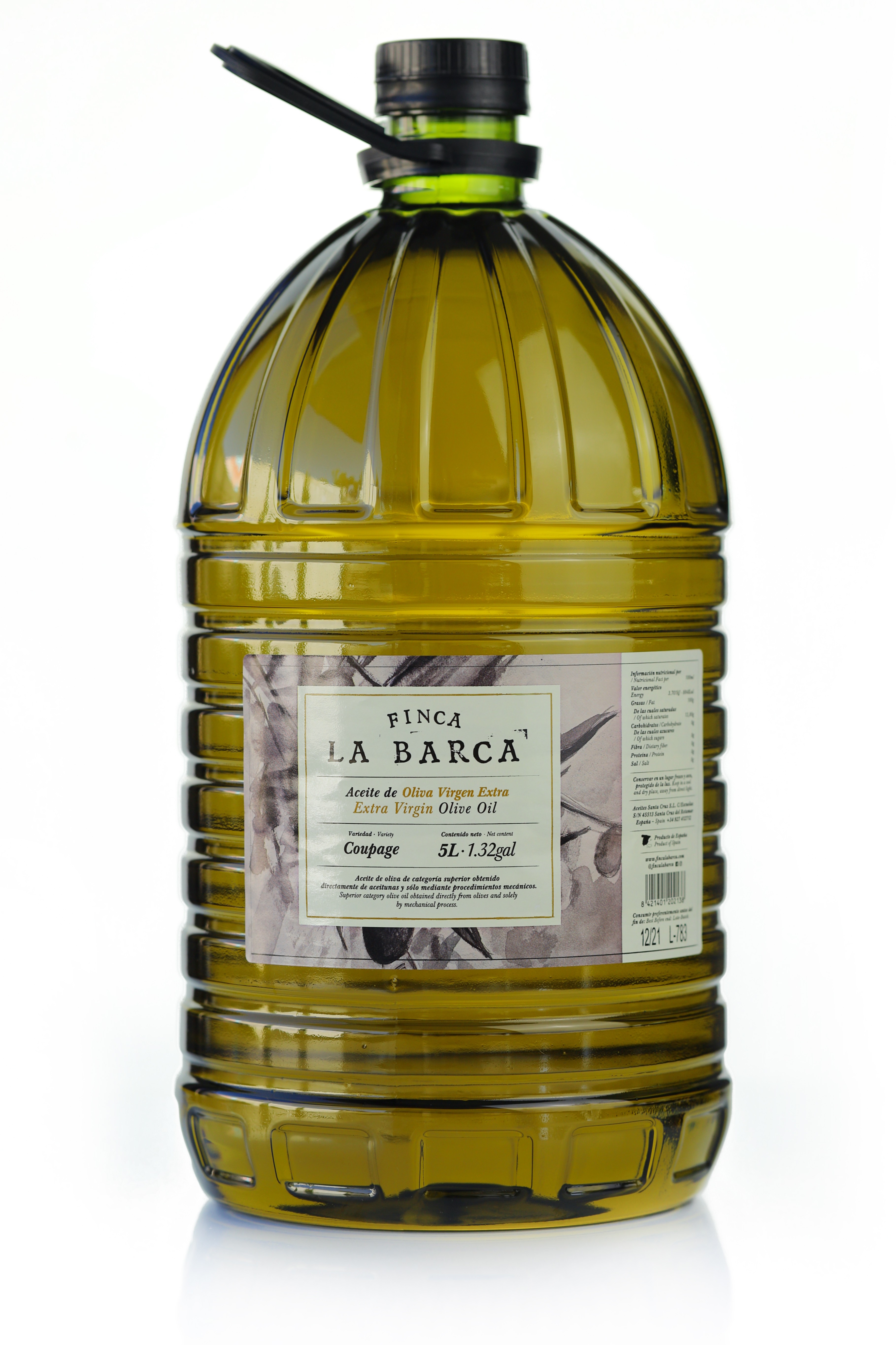 Aceite de Oliva Virgen Extra. Garrafa de 5 litros.