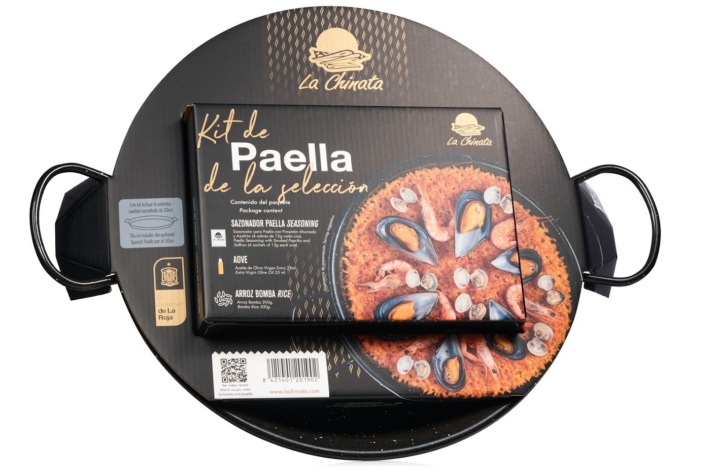 KIT Paella La Chinata con Paellera 30cm "EL GOURMET DE LA ROJA"