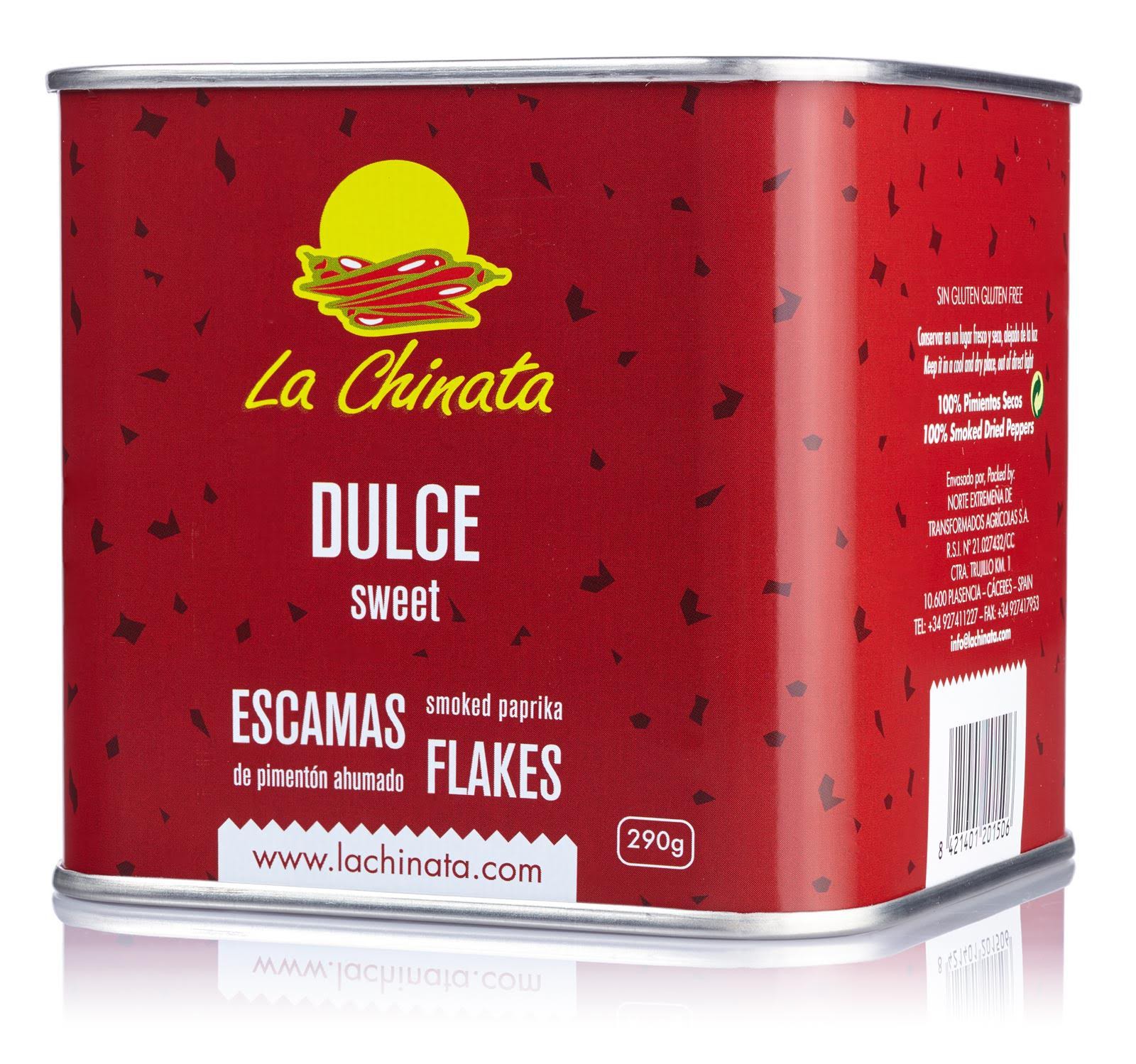 Sweet Smoked Paprika Flakes "La Chinata" 290g Tin