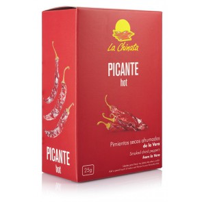 Hot Smoked Dried Peppers "La Chinata" 25g Box