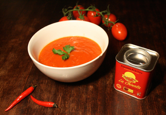 Triple Sopa de Tomate con Pimentón Ahumado "La Chinata"